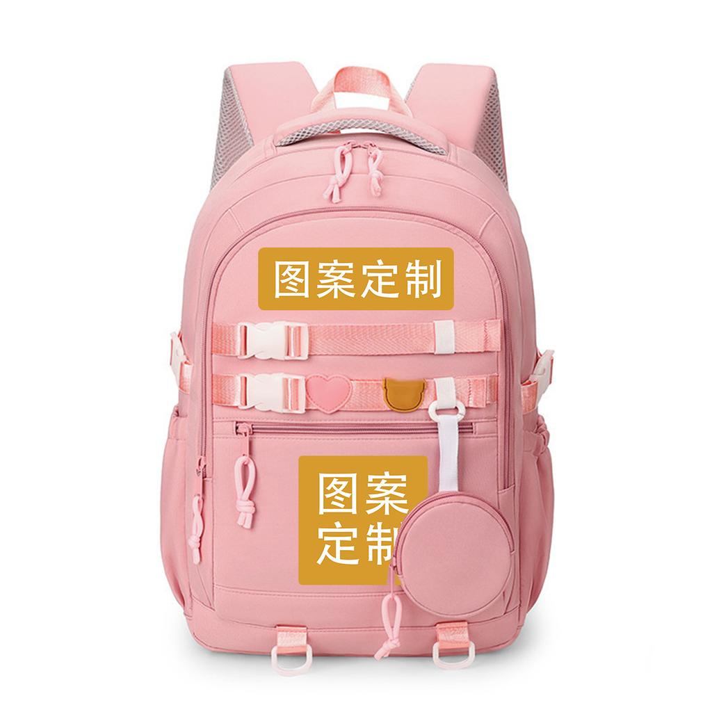 Heat transfer production Printed Oxford cloth school bag Large capacity middle school student outdoor backpack