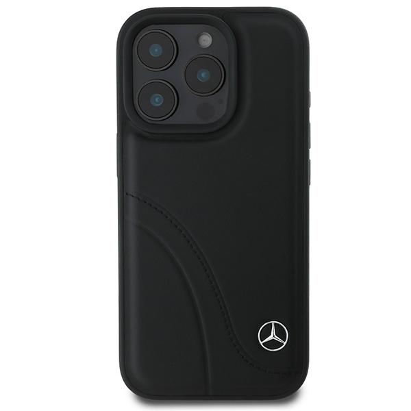 Mercedes Mehcp16X23Rbcsk Iphone 16 Promax 6.9 Czarny/Black Hardcase Mb Curved Stitches Leather