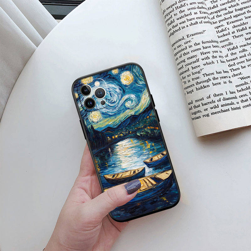 IR27 Starry Night Van Gogh Phone Shell Case for Redmi Note 12 12S 12C 13 13C 13R 14 14S 14R 14C Pro Max Plus A3 A3X A4 A5 11A 13X