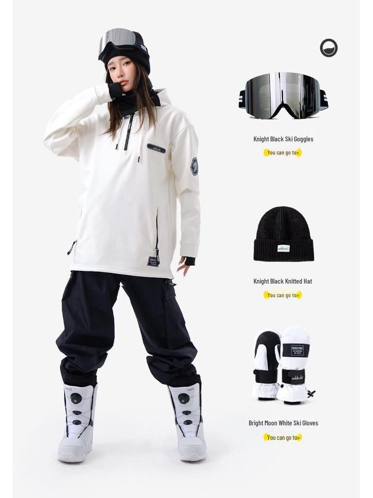 Oddivski Women's Soft Shell Ski Suit: Windproof Waterproof Hoodie Snowboard Jacket