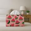 2D Flat, 1pc 2D Plane Printed Cute Hot Style Pattern Tissue Box | Multifunctional Napkin Dispenser, Made of Durable Material, Watermelon Slice Repeate