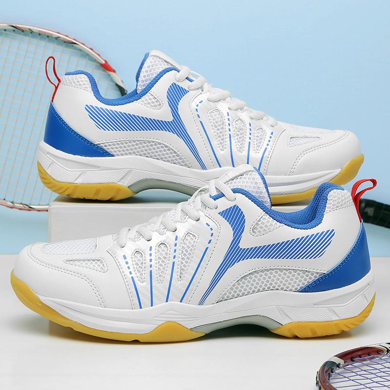

New badminton shoes men s and women s mesh breathable table tennis feather sports shoes tennis training shoes non-slip and wear-resistant tennis shoes 35
