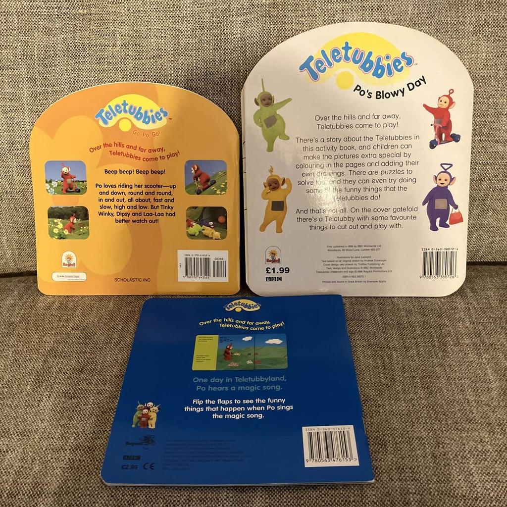 [USED] Teletubbies, Foreign Books, 2 PO Picture Books, 1 Coloring Book, Rare