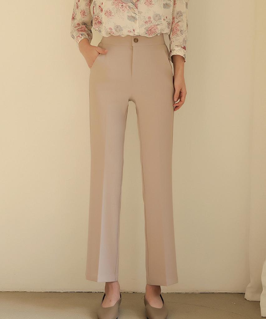 Ppaeppae Hidden Banding Hex Spandex Semi-Bootcut Slacks