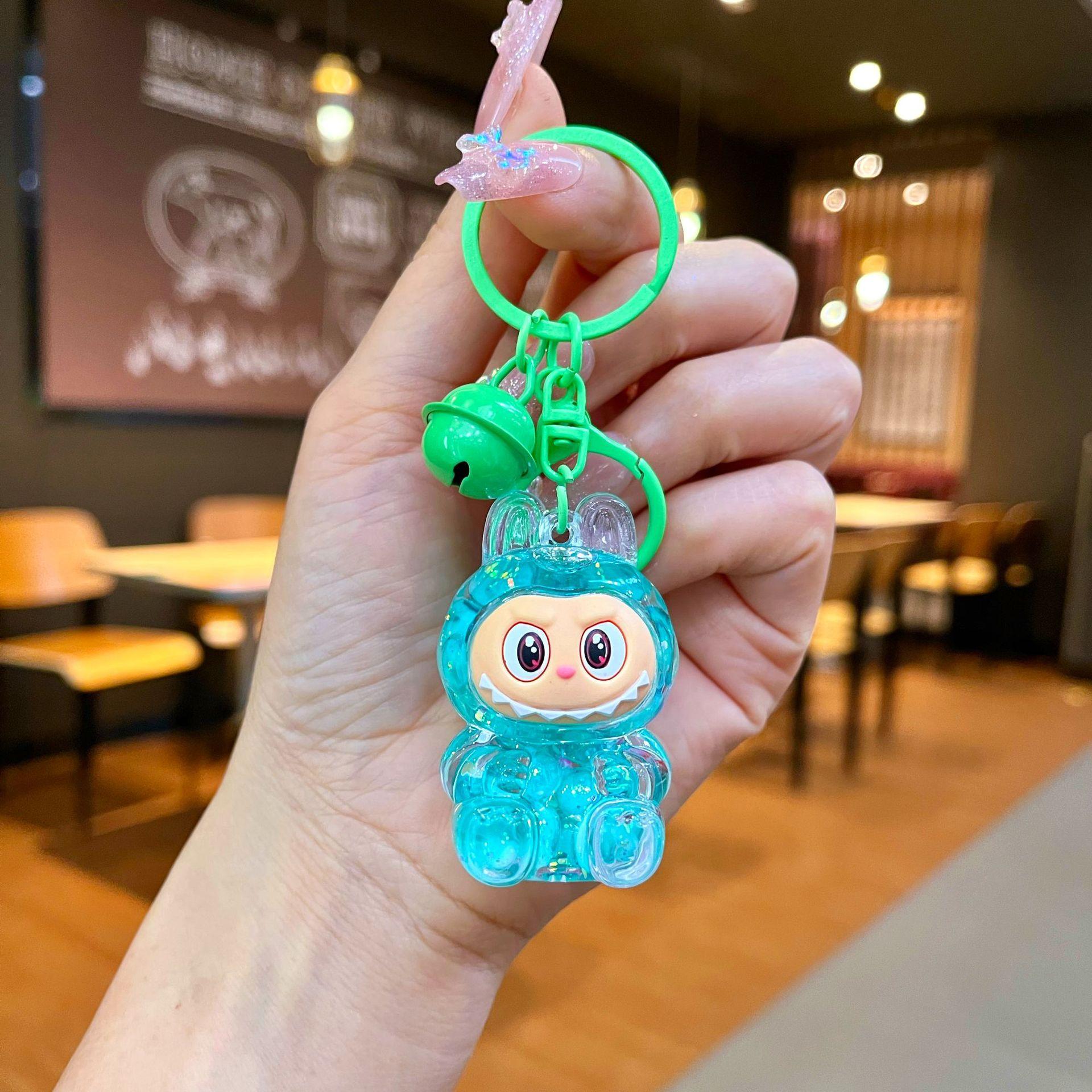 

Мультяшный сидящий Лабубу Брелок Подвеска на рюкзак для девочек Брелок для ключей от машины