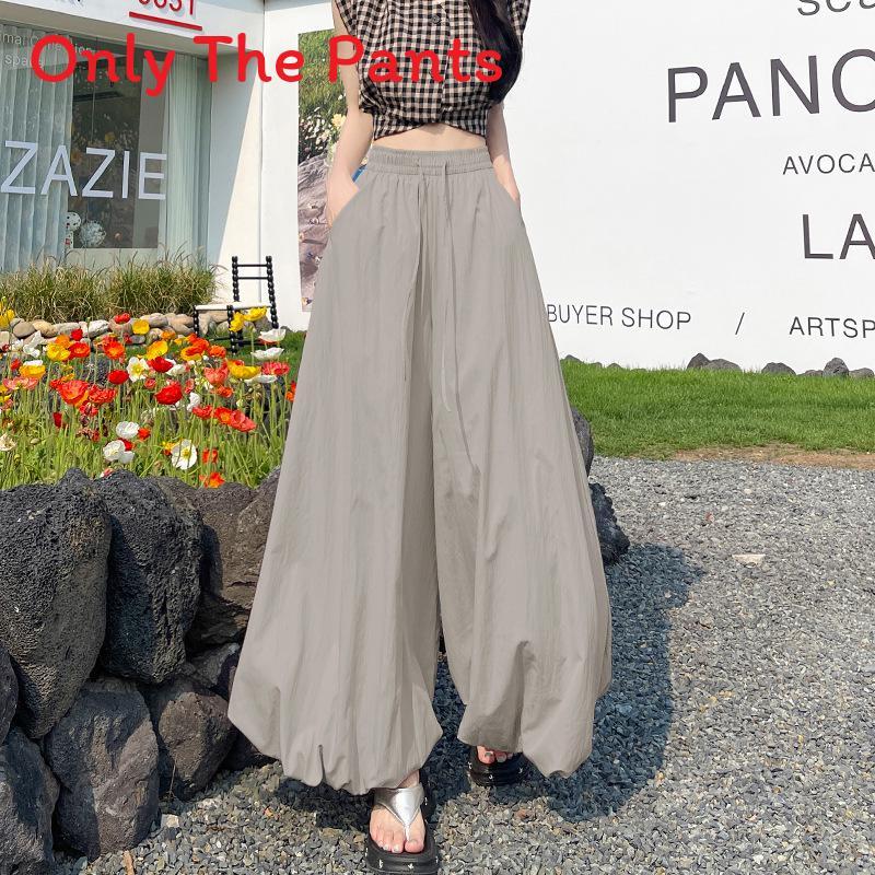 Summer Girl Floral Bubble Skirt Pants With High Waist For Casual Wear