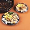 10 Pezzi Vassoio Rotondo per Sandwich con Coperchi Scatole per Imballaggio Cibo di Grado Alimentare Sushi Vassoi Durevoli per Catering Contenitore Ciotola Sushi