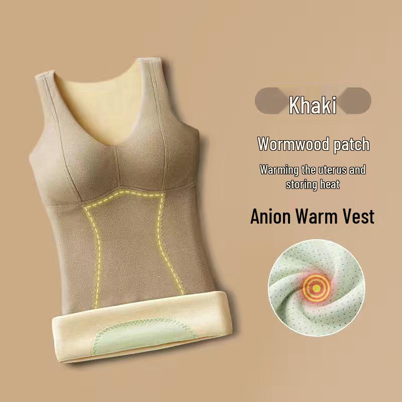 

Женский бесшовный базовый слой из вельвета с флисовой подкладкой, теплый жилет для осени/зимы 2XL (100-120 jin)