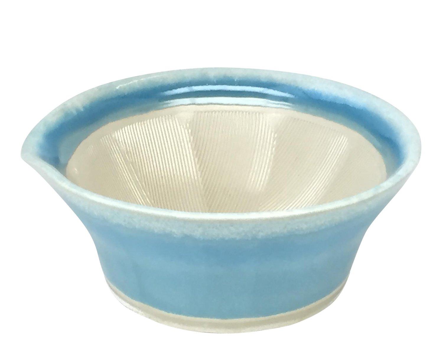 

Motosige Pottery Iwami Ware Mortar and Porcelain Sky Suitable for Baby with Silicone Made in Product Number 044049 Bowl, Blue, Food, Non-Slip Bottom,