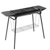 Outdoor BBQ Grill with Storage Rack and Griddle