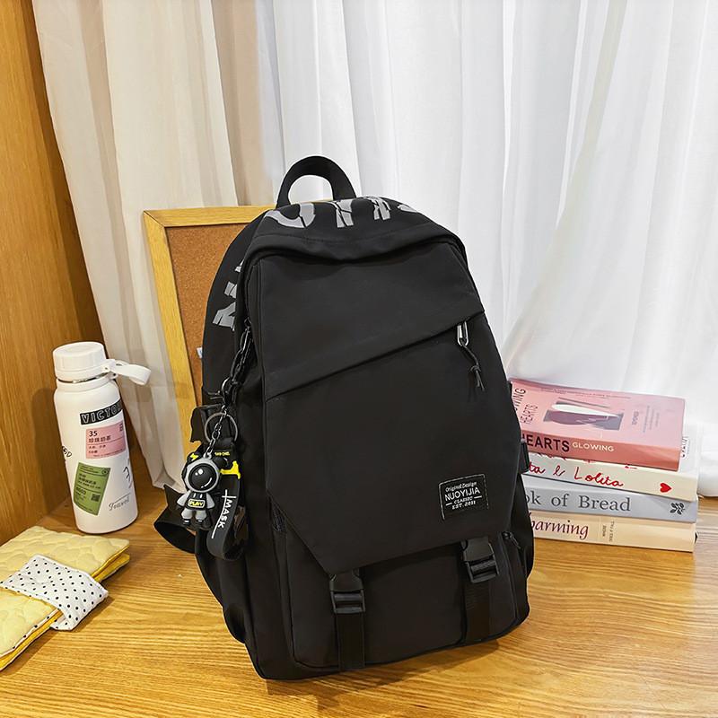 Big Capacity Simple Backpack With Letter Print Design And Waterresistant Fabric