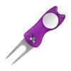 In-Stock Aluminum Folding Golf Divot Tool with Logo - Compact Course Fork & Gift Accessory