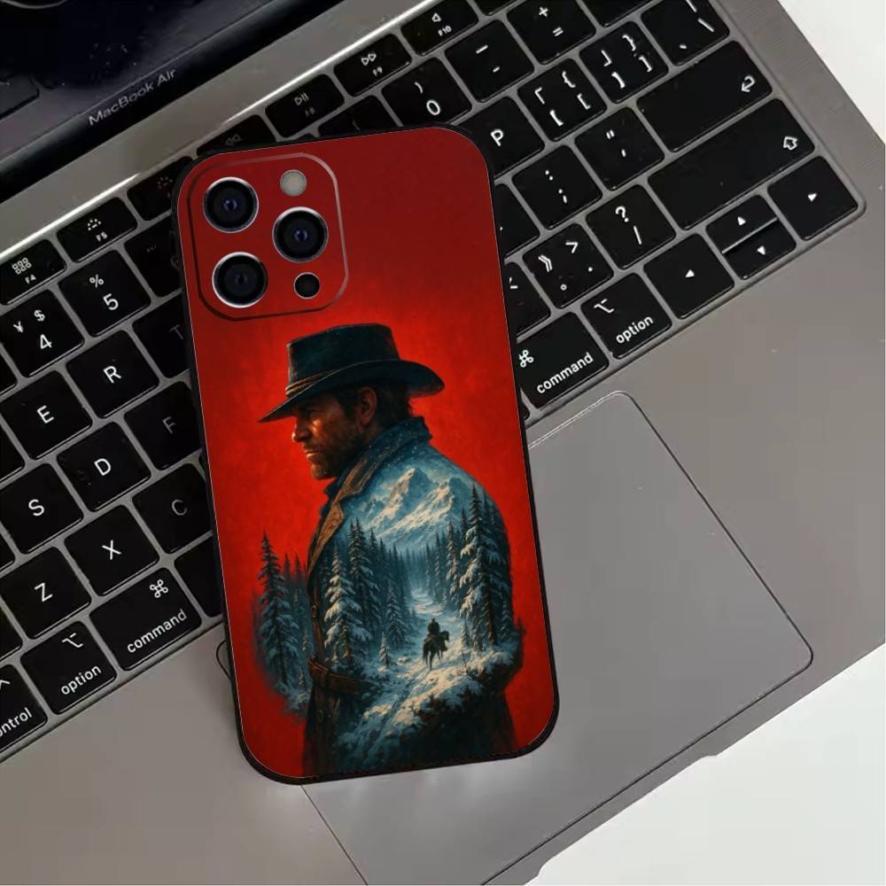 Red Dead R-Redemption 2 Phone Case For iPhone17,16,15,14,13,12,11 Plus,Pro Max Soft Black Cover