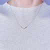 14K Gold-Plated S925 Sterling Silver V-Shape Foldable Clavicle Necklace - Geometric Design, Japanese Light Luxury