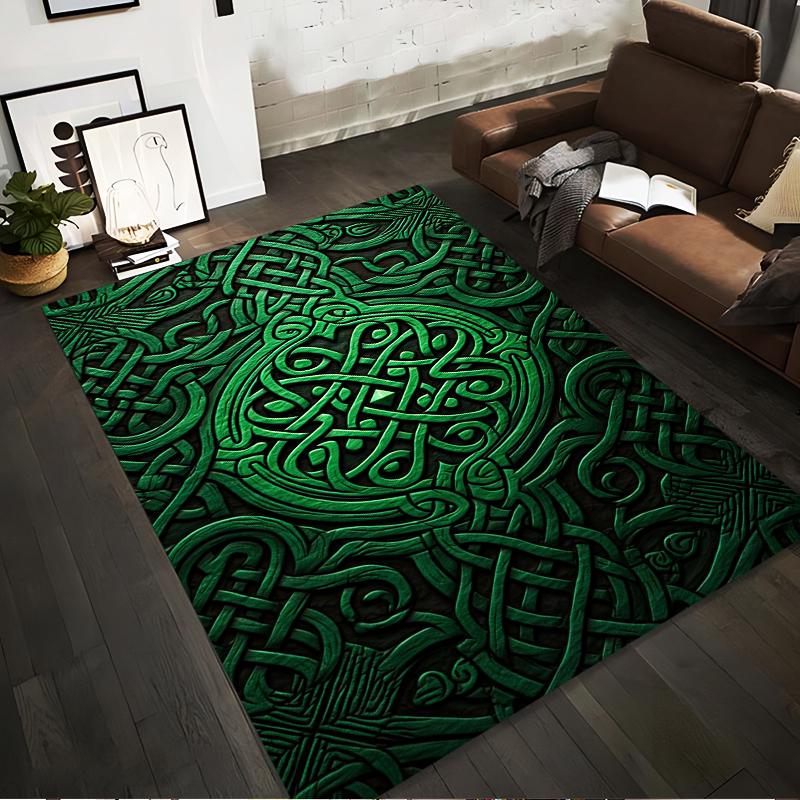 Celtic Knotwork Design Rug Non-slip rug suitable for living room and bedroom sofas