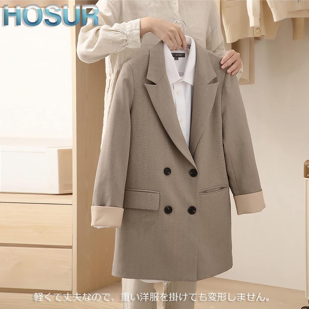 HOSUR Set of for Suits and Prevents Shape Gray Hangers, 10, Clothing, Deformation, Non-Slip, Sturdy, Space-Saving,