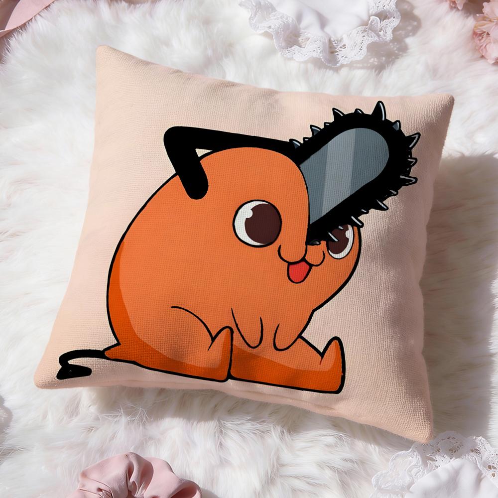 cChainsaw Manss anime Cushion Cover Premium Comfort Reversible Pillow Cove -Two in One Design for Any Room & Car Interior