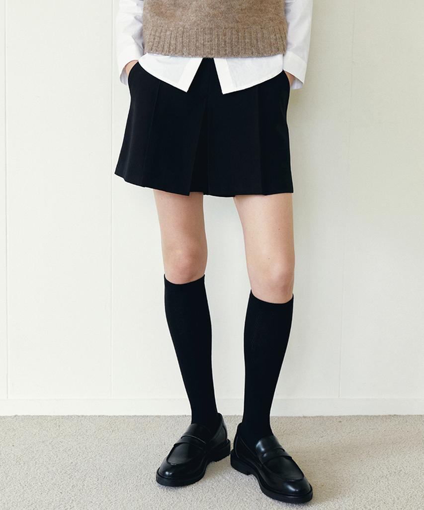Roeil Formal Pleated Skirt Pants - Black