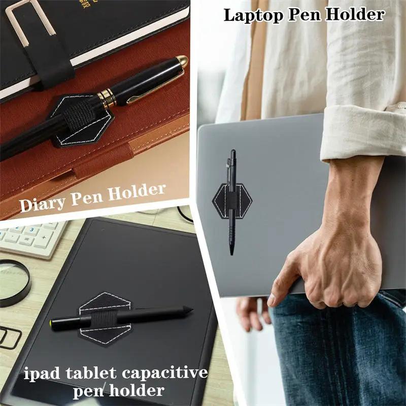 Pu Self-Adhesive Pen Holder Ipad Capacitive Pen Holder Self-Adhesive Pen Clip Elastic Band Tablet Self-Adhesive Pen Clip