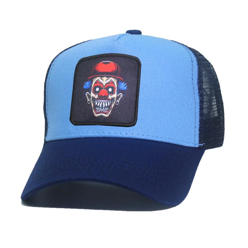 Trendy Fashionableable Clown Embroidery Stitched Baseball Cap For Men And Women, Backless Hip-Hop Hat, Summer Breathable Mesh Sun Gorras Unisex Str