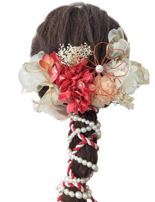 Hair 4 Colors Ribbon Coming of Age Ceremony Pearl Hair Ornament Mizuhiki String Popular Japanese Clothing Hair Accessory Kanzashi Kimono Furisode