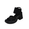 Fashion Shoes for Women 2025 High Quality Elastic Band Women's Platform Sandals Summer Dress Sandals Woman Heeled Sandals