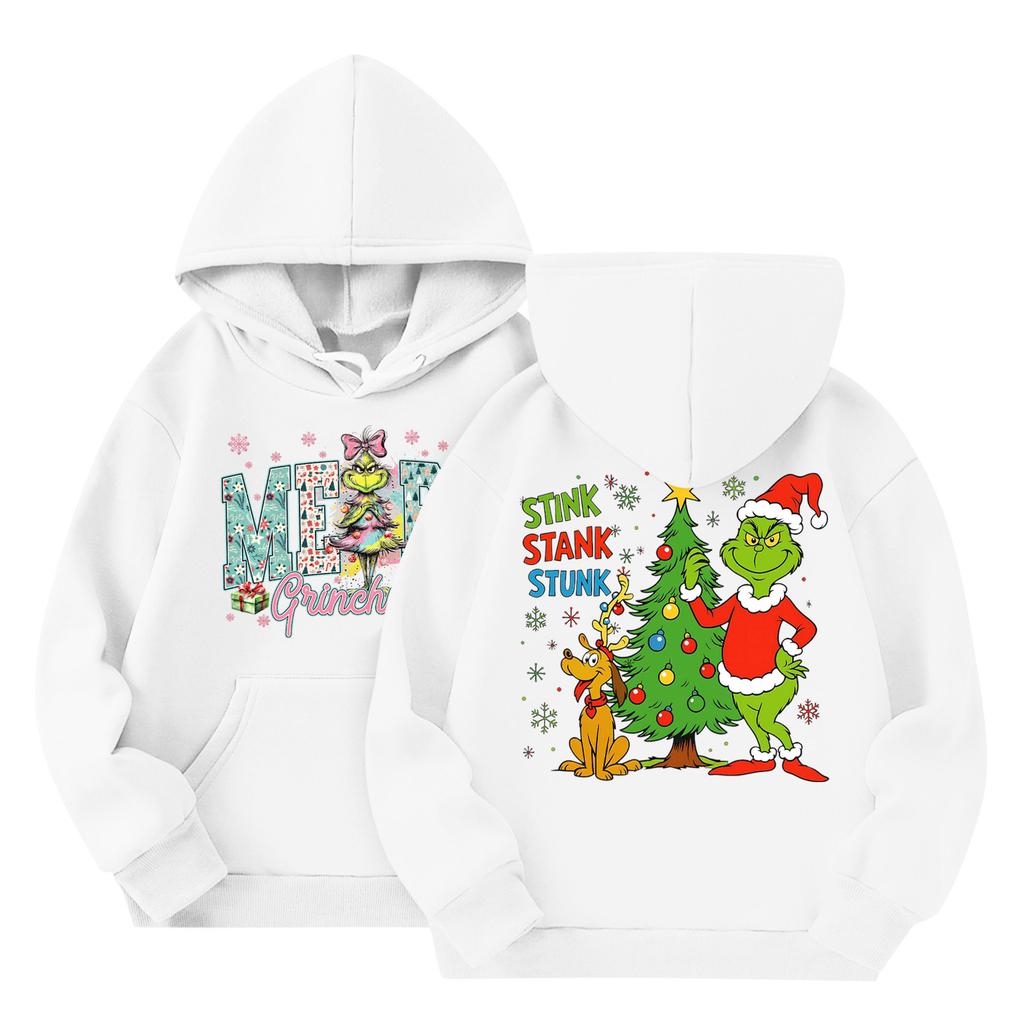 Child Fashion Lightweight Long Sleeve Pullover With Pockets  Print Hoodie