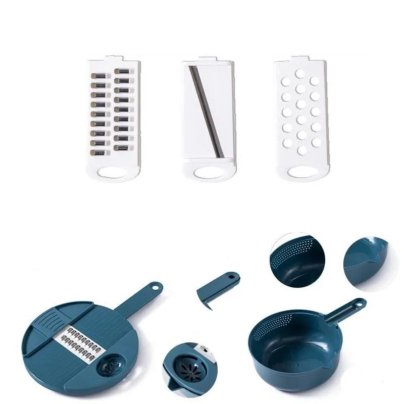 

Многофункциональный измельчитель овощей 9/12/14/16 в 1, измельчитель лука, ручка, решетка для еды, ручной измельчитель, кухонный инструмент для приготовления овощей