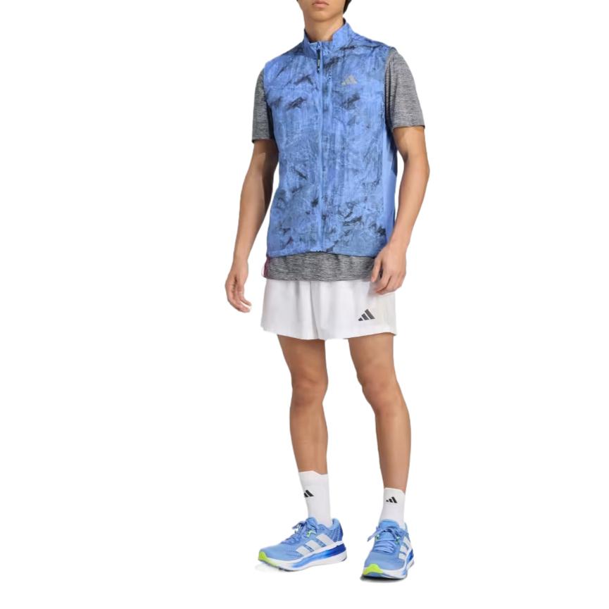 Men's Adidas Own The Run Running Vests Men's Blue Fusion/Black Stand Collar Moderate