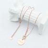 Purple Gold-Plated Rose Gold Round Brand Letter Necklace Fashion Trend Temperament Color Gold Necklace