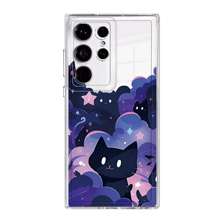 Cartoon Cat Case for Samsung Galaxy S26 S24 S25 Edge S20 Plus Note 20 Ultra 10 S21 S22 FE S23 Ultra Phone Cover
