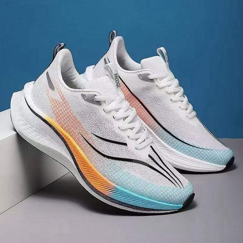 New Men's Shoes Breathable Mesh Breathable Running Shoes Gradual Change Four Seasons New Men's Casual Lightweight Sports Shoes