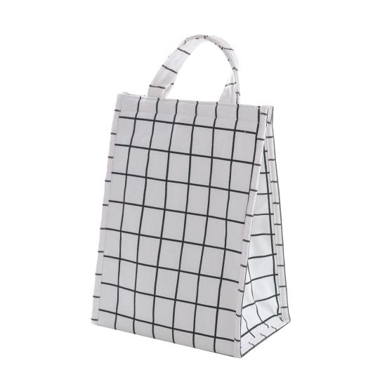 Portable Thermal Lunch Bag Food Cooler Box Waterproof Striped Insulated Handbag