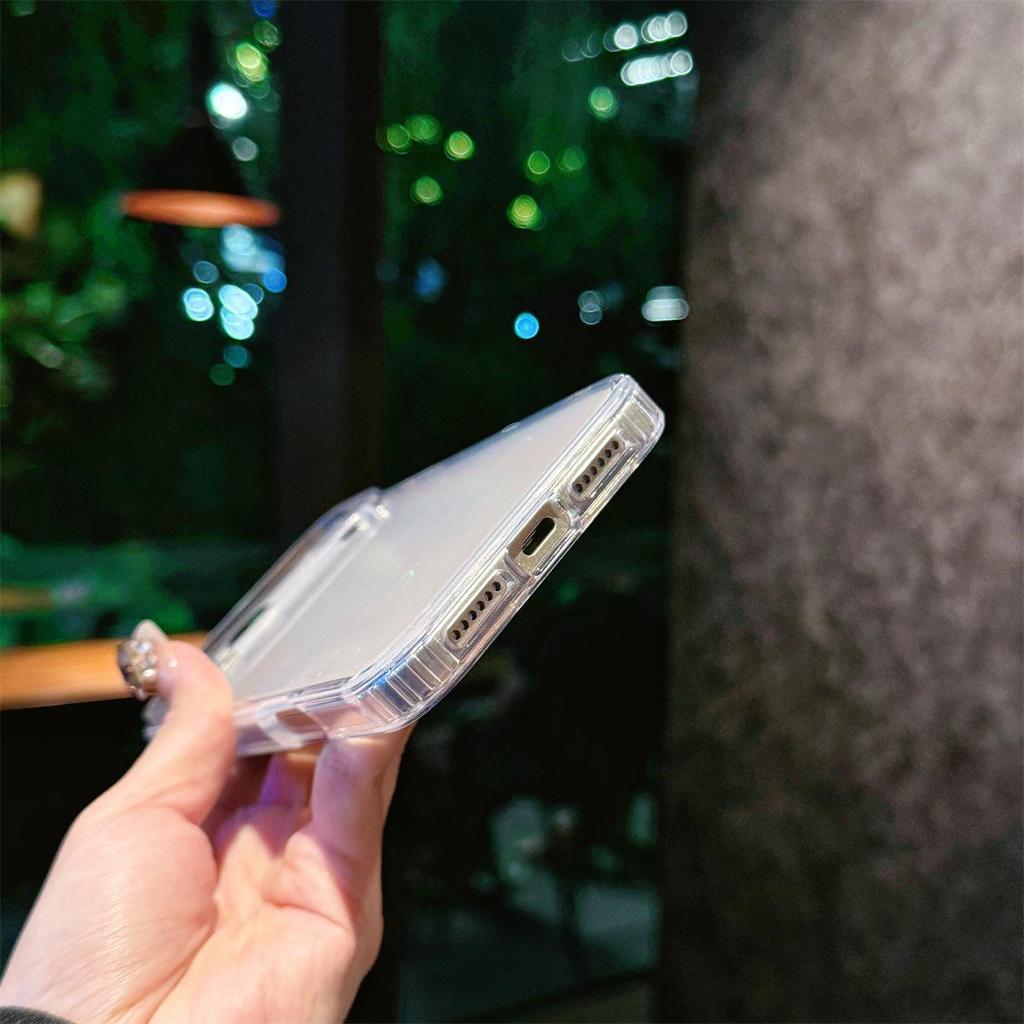 Acrylic Anti-Drop Phone Case for iPhone 17/16 Pro with Laser Heart Design