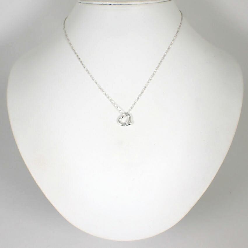 [Used] TIFFANY/Tiffany 925 Open Heart Pendant/Necklace/j64-3
