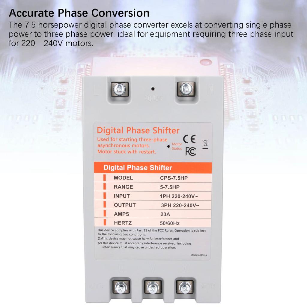 Convertor Monofazat la Trifazat 7.5 Cai Putere Convertor de Fază Digital 220?240VAC
