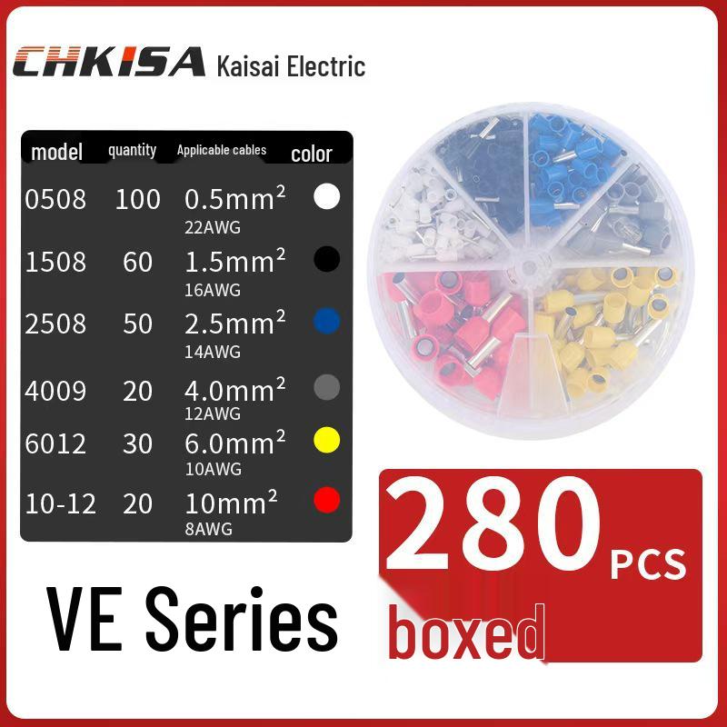 Round Tube VE Terminal Storage Box for Quick Wiring and Cold Pressed Ferrules