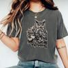 Tattoo Owl With Flowers T-shirt| Unisex Short Sleeve Tee | Comfort Colors 1717 | Alt Clothing | Goth Animal Owl Traditional Tattoo Roses