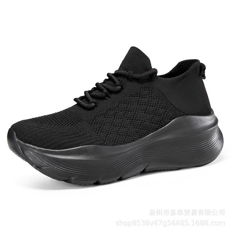 

City casual new fitness shoes, dance shoes, running square dance shoes, fly-woven soft-soled sports shoes 35