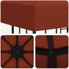 Garden Gazebo 3 X 3 M Terracotta Polyester and Steel 190 Gsm