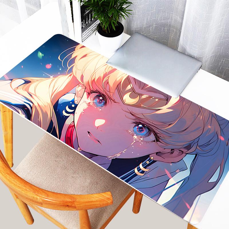 Kawaii Mouse Pads ESports Gaming Accessories Alfombrilla Computer Desk Mat SSailor Moons Keyboard Pad AntiSlip Game Mousepad