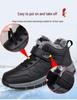 Women's Waterproof Non-Slip Warm Leather Snow Boots with Plus Velvet, Mid-Aged Comfort, Winter Cotton Walking Shoes