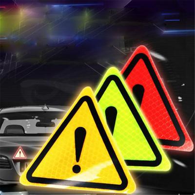 Car Triangle Reflective Warning Car Stickers Creative Body Reflective Stickers Personalized Decorative Body Stickers