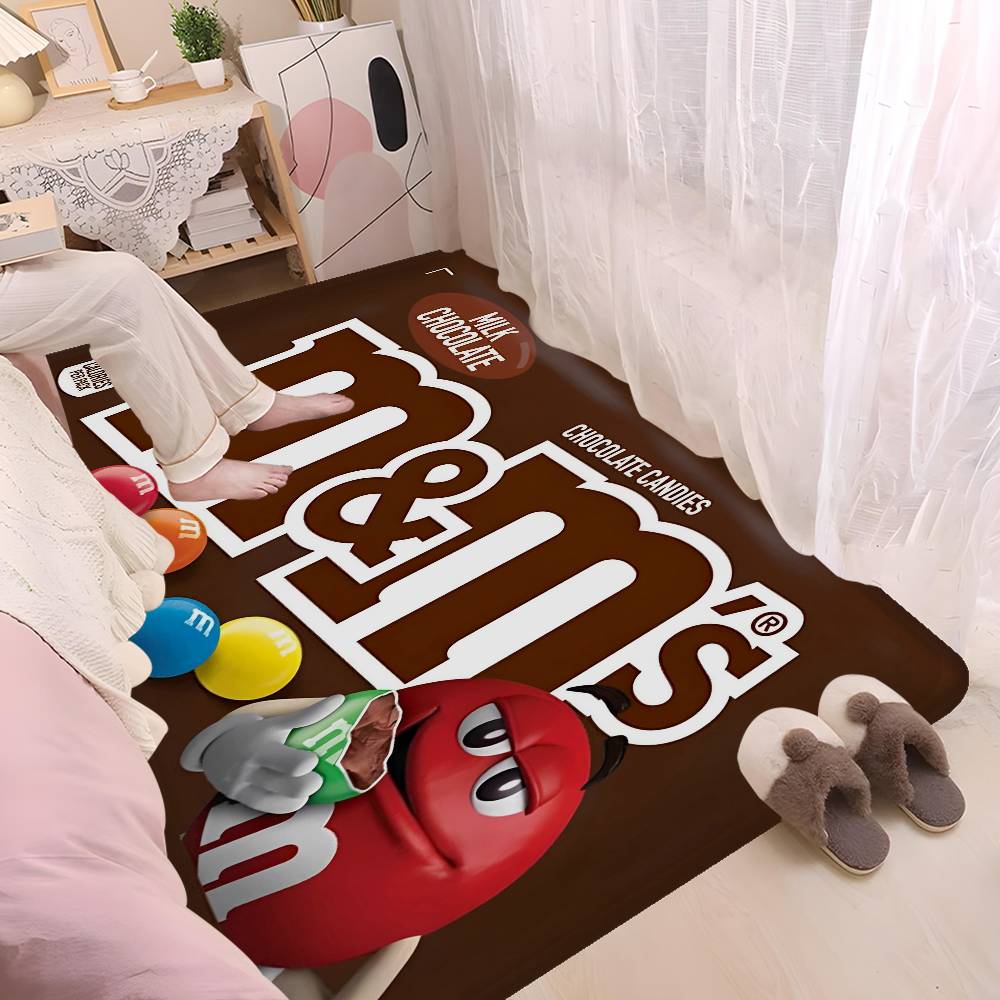 Carpet M&M Candy Snacks Kitchen Mat Kids Room Bedroom Decoration Balcony Anti-Slip Doormat Living Room Alfombra