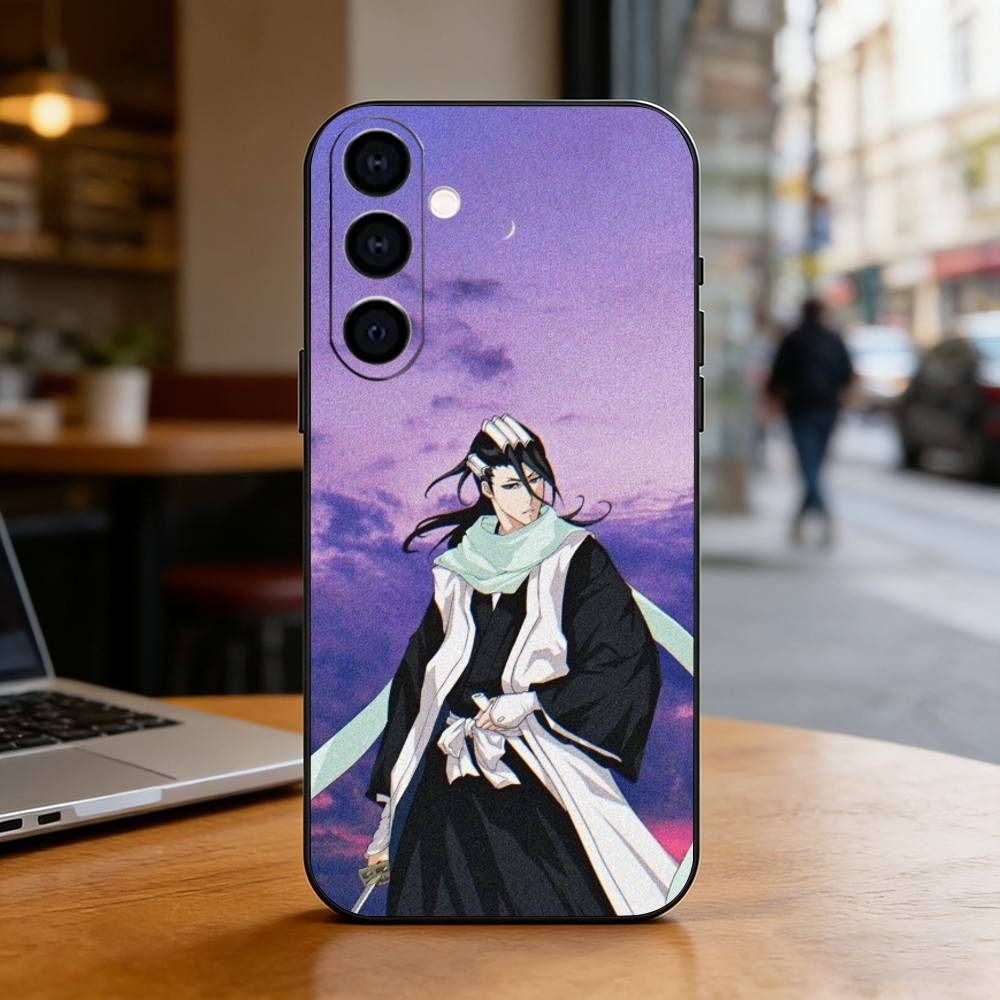 B-Bleach K-Kuchiki Byakuya Phone Case For Samsung Galaxy A73,A72,A71,A70,A53,A52,A51,Others Soft Black Cover
