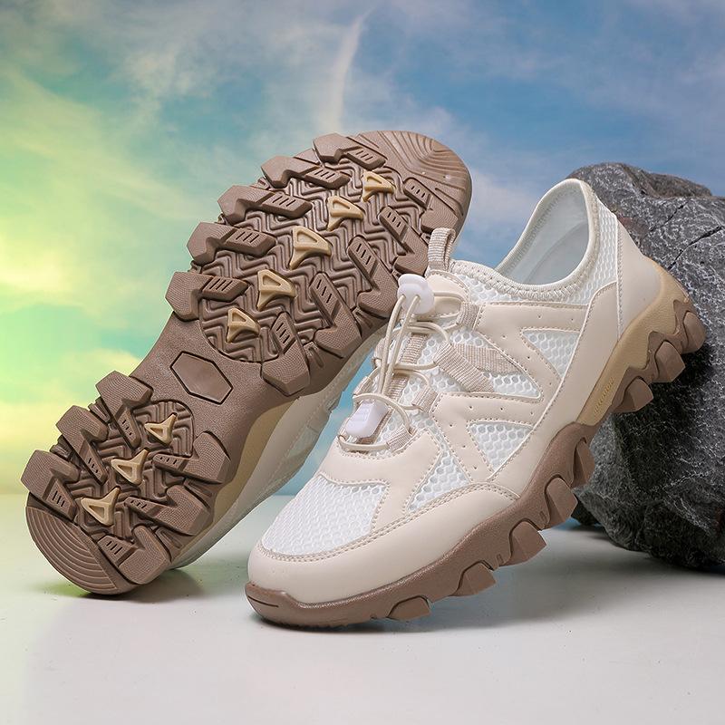 Summer Men's Shoes Outdoor Mountaineering Sports Shoes Mesh Hollow Breathable Hiking Shoes Creek Shoes