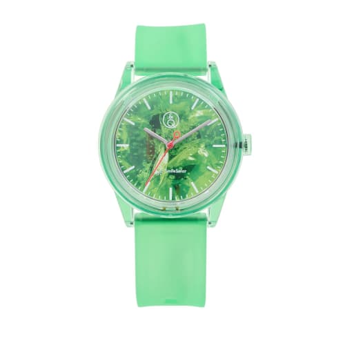 

Q&Q SmileSolar Solar Watch, Analog, Solar, Travel Cafe Collaboration Model Gensui R02A-508VK, Green