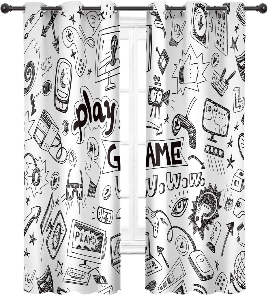 Abc Alphabet Kids Curtains Sheer Pocket Cartoon Animal Baby Boys Bedroom Decor Child Nursery Funny Learning Educational Fabric