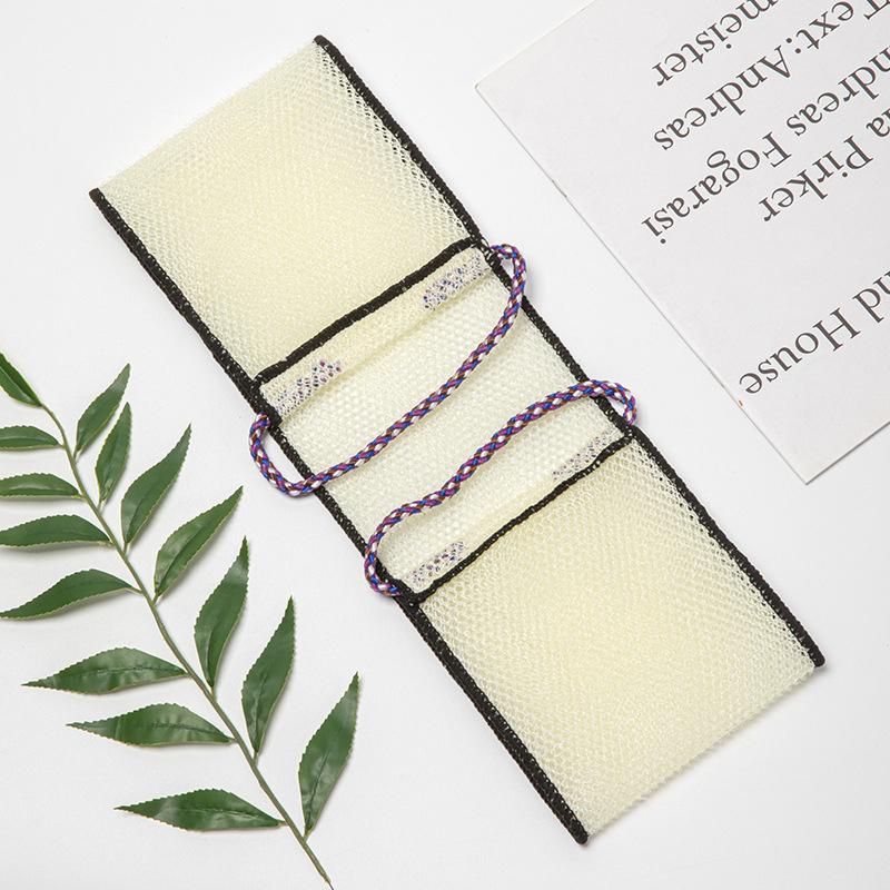 Африканская сетчатая мочалка Африканская сетчатая длинная мочалка для ванны Отшелушивающая мочалка для душа и тела Мочалка для спины Смягчитель кожи чёрный