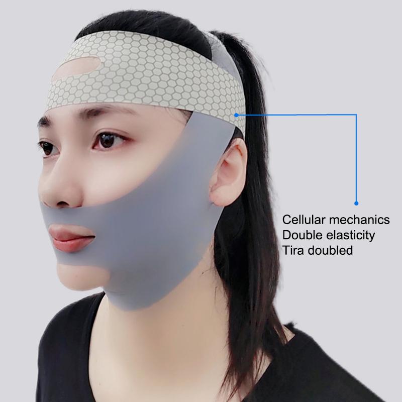 מתיחת פנים עם שינה פנים V Shaper תחבושת הרזיה תחבושת צורת הרפיה הרמת סנטר כפול עיסוי להקה לדילול פנים